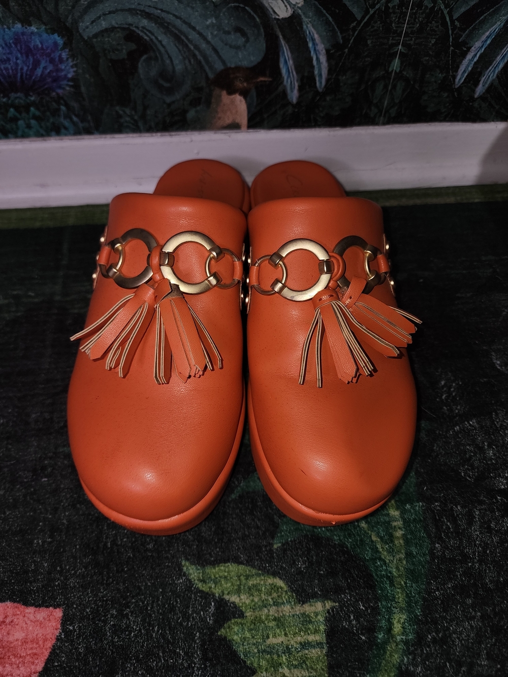 Women’s Orange Tassel Clog